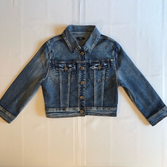 ChiQle Long Sleeve Button Front Classic Blue Jean Denim Jacket Size M - Picture 1 of 8